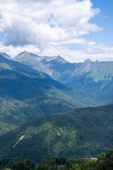 View of the Rocky Mountains on a sunny summer day
