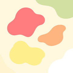 ラフなレトロ曲線フレームデザイン暖色⭐︎