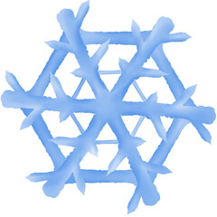 cute minimal and pastel snowflake for winter decoration