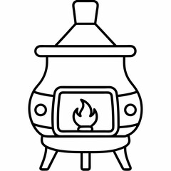 Russian stove art vector
