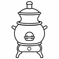 Russian stove art vector