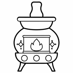 Russian stove art vector