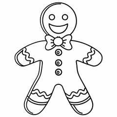 Gingerbread man  art vector