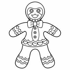 Gingerbread man  art vector