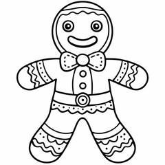 Gingerbread man  art vector