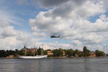 hubschrauber über Stockholm