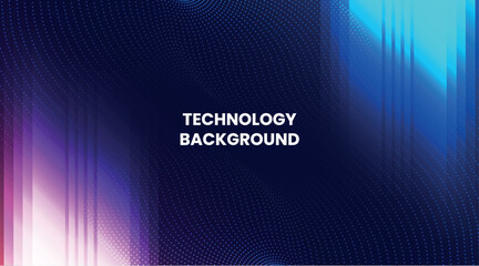 Vector illustration molecule Connected lines with dots technology on blue background