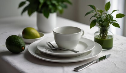 Elegant Dining Table Setting Photography