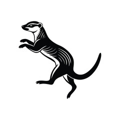 meerkat jumping silhouette