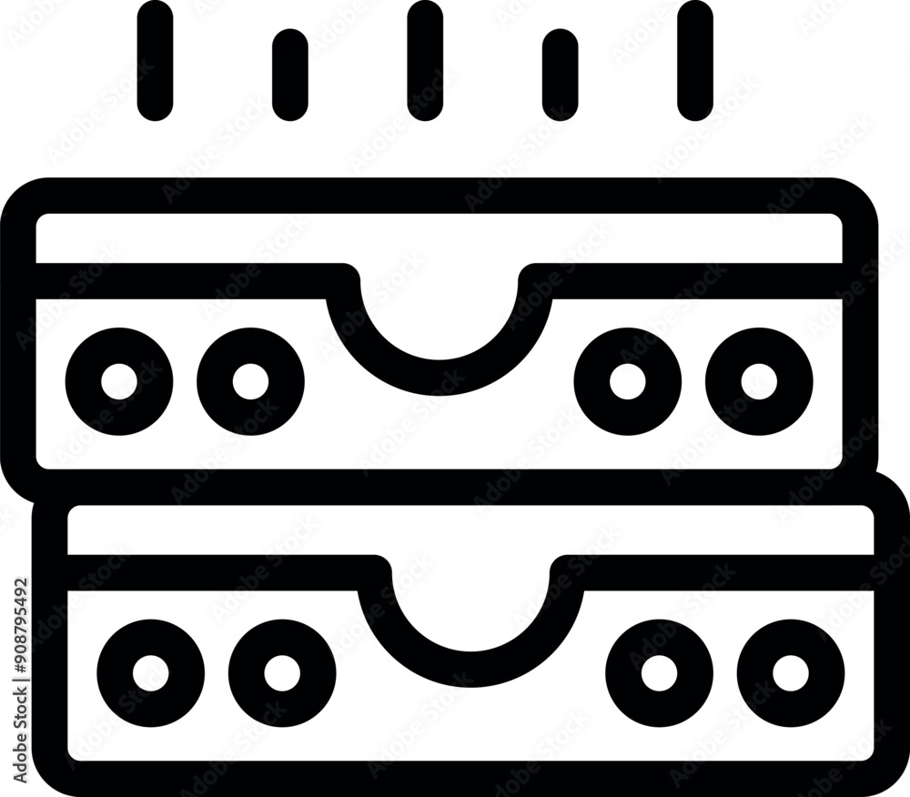Poster this icon represents a server room, symbolizing data storage, processing power, and network infrastr