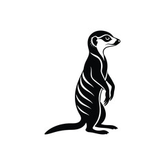 Obraz premium stand up meerkat silhouette 