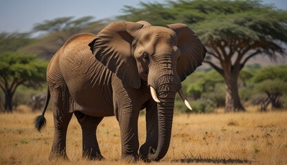 Obraz premium Majestic Elephant in Natural Habitat