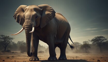 Obraz premium Majestic African Elephant in Nature