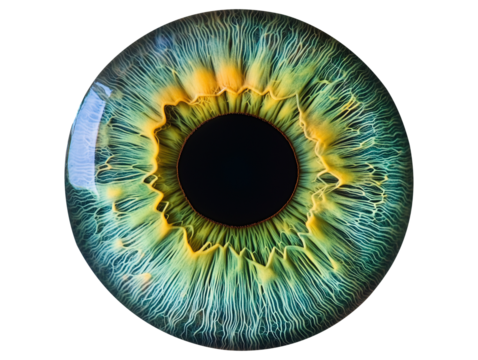 Green eye iris