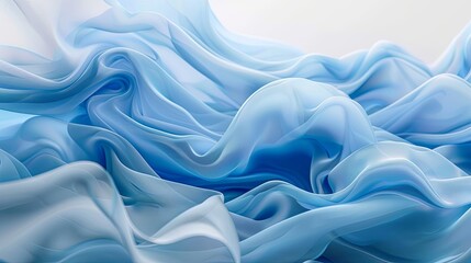 Fototapeta premium Captivating Azure Gradient Featuring Organic and Flowing Forms, Multi-layered Design with Nostalgic Charm. Unique Abstract Art with a 16:9 Aspect Ratio, Embracing Raw Style and Emotional Depth.