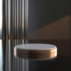 Beautiful Of 3d Realistic Of Empty podium mockup stage realistic for Product Showcase