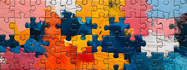 Colorful Abstract Puzzle Art