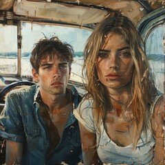 Couple in a Car.