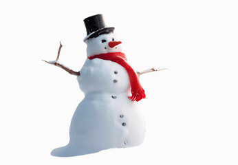 snowman isolated on white
