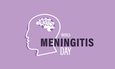 World Meningitis day. background, banner, card, poster, template. Vector illustration.