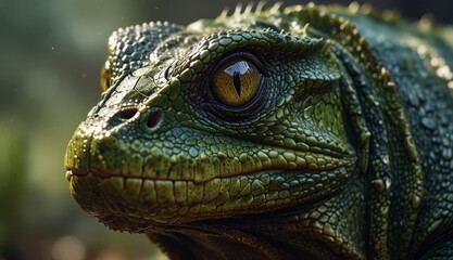 Fototapeta premium Close-up of a Green Lizard
