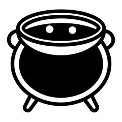 Black single cauldron art vector