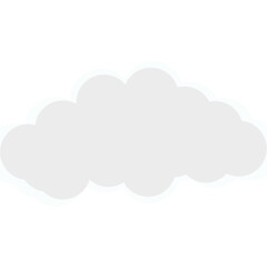 Simple White Cloud Icon