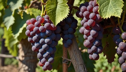Fototapeta premium Vibrant Grapes on Vine