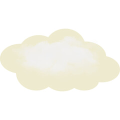 Watercolor Beige Cloud Illustration