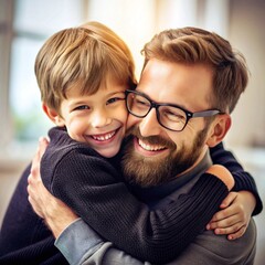 People connecting through hugging