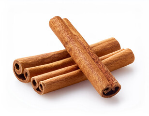 Cinnamon isolated on white background, clipping path