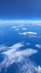 VERTICAL VIDEO, Aerial view from airplane window above cloud. 
v