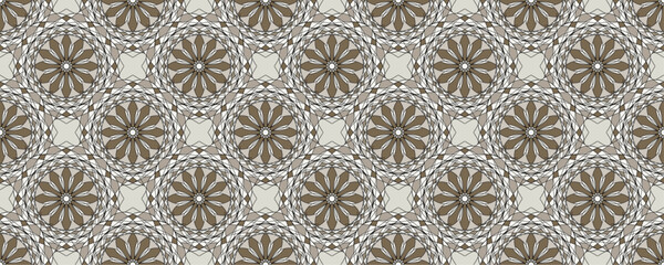 Fototapeta premium Abstract vector seamless mandala background. Texture in oriental style for design, print, scrapbooking, textiles, packaging, wallpaper