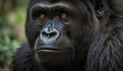 Majestic Gorilla Portrait in Nature