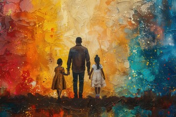 abstract background in colors and patterns for International Day of Families