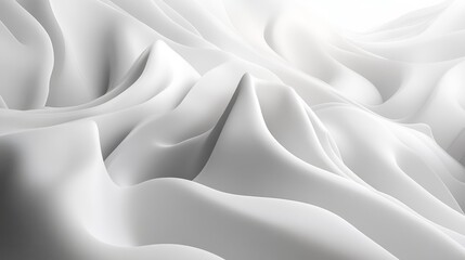 Abstract White Swirling Fabric with 3D Effect