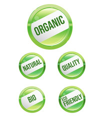 green organic buttons 