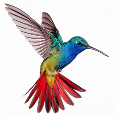 Fototapeta premium oiseau, animal, colibri, nature, faune, bec, sirop, vert, coloré, bleu, branchages, empennage, tropical, sauvage, rouge, ailes, arbre, beau, oiseau, couleur, isolé, aviaire