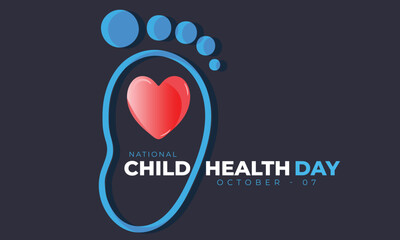 National Child Health Day. background, banner, card, poster, template. Vector illustration.