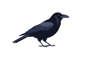 Minimal Raven Icon: Versatile Vector Graphic for Web and Print 