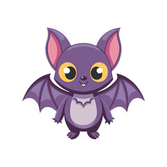 Cute bat character. Illustration for Halloween holiday, design for children's clothes, fabrics, textiles.