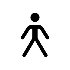 simple stick man standing modern logo vector illustration template design