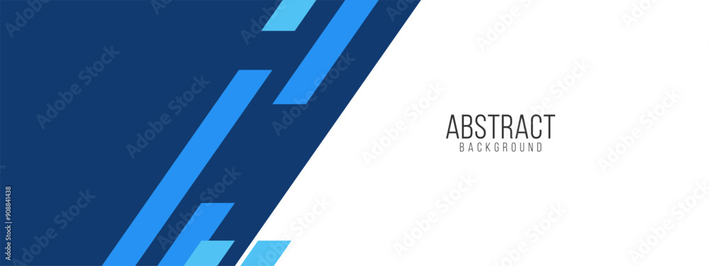Sticker blue and white abstract background with diagonal lines in modern style