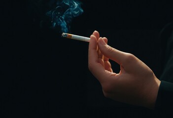 Smoking gesture, hand holding cigarette, smoking pose, smoking action, smoking illustration, smoking photography, smoking art, smoking concept, smoking image, smoking graphic 