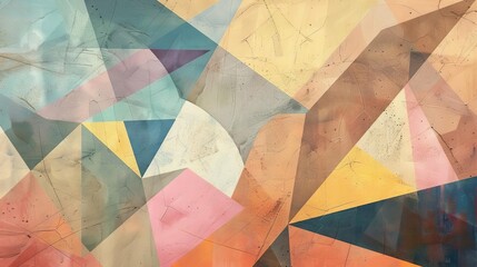 Vibrant abstract background with geometric shapes in soft colors creating a dynamic visual experience for creative projects.