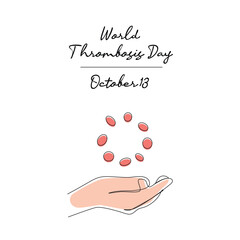 line art of World Thrombosis Day good for World Thrombosis Day celebrate. line art.