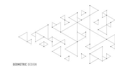 Abstract vector background with a geometric pattern of triangle shapes. Graphic design element 