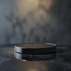 interior of a modern house with close up product display podium