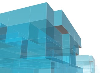 abstract architecture design 3d illustration