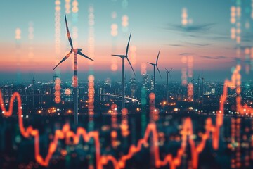 Electricity power grid with stock market graph